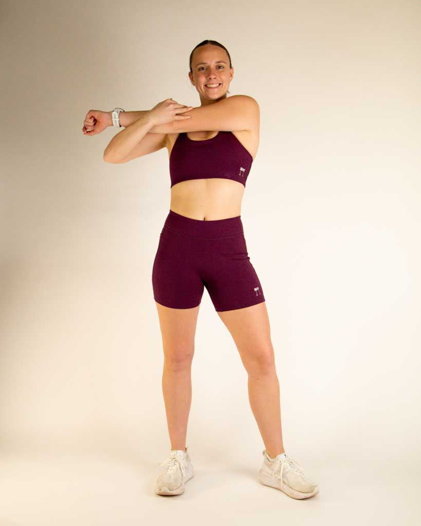 Women's FLY High-Waisted 5" Biker Shorts – Plum