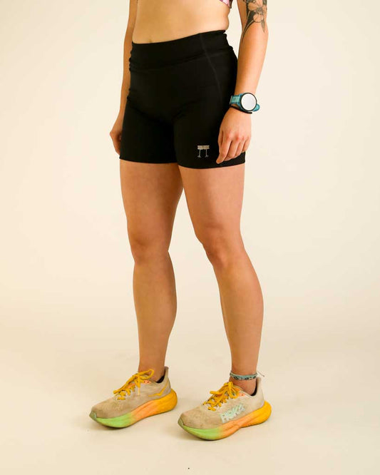Women's FLY High-Waisted 5" Biker Shorts – Onyx