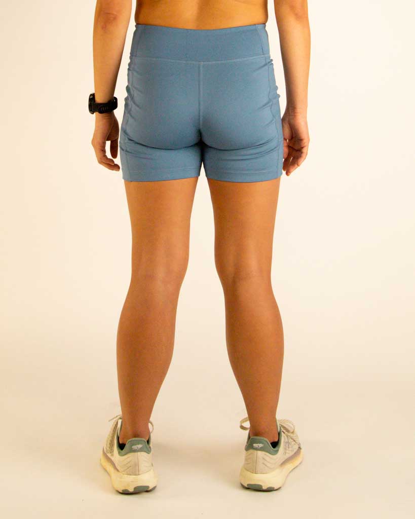 Women's FLY High-Waisted 5" Biker Shorts – Slate Blue