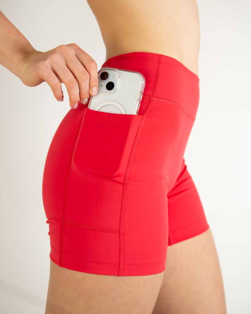 Women's FLY High-Waisted 5" Biker Shorts – Cherry