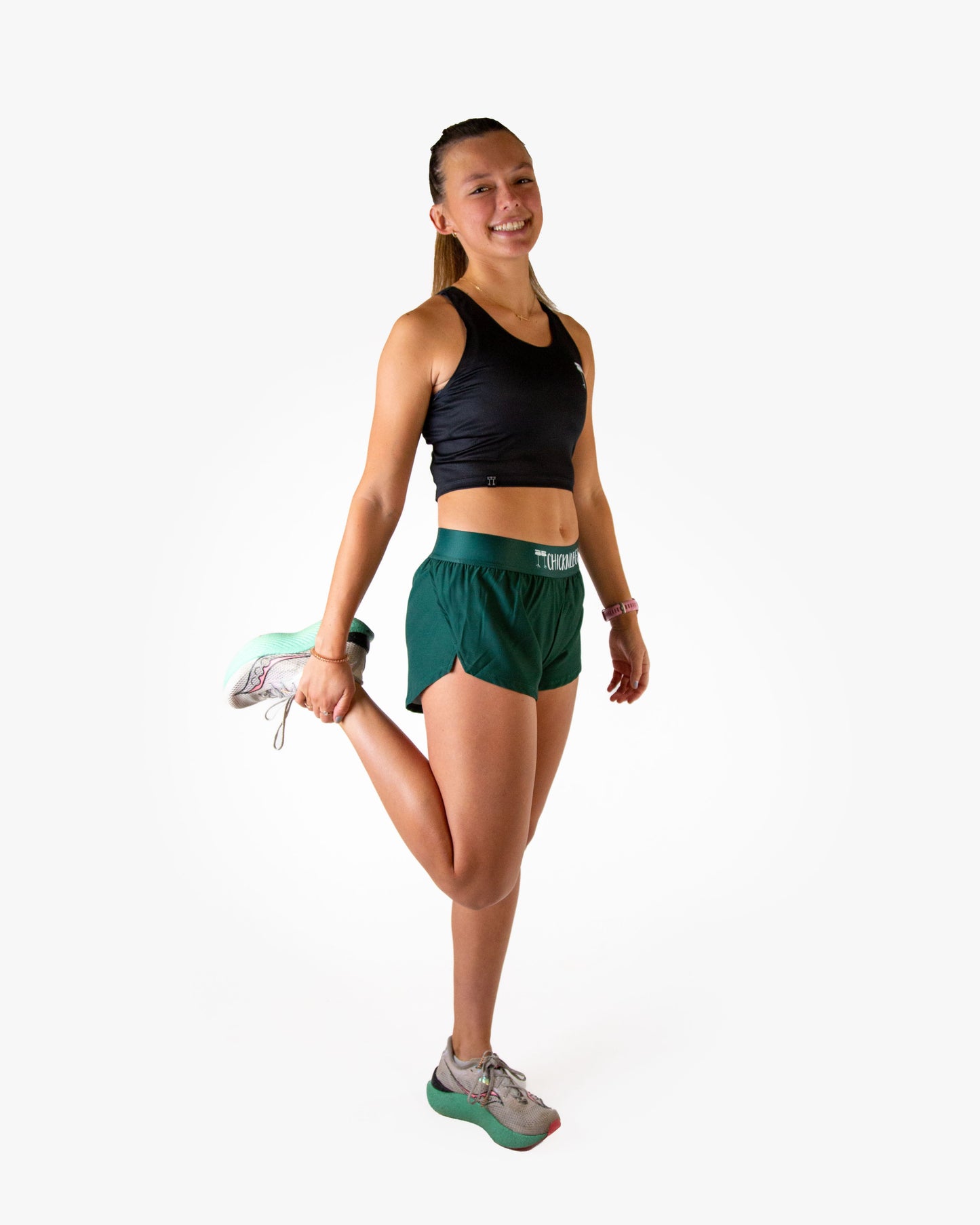 Women's Forest Green 1.5" Split Shorts