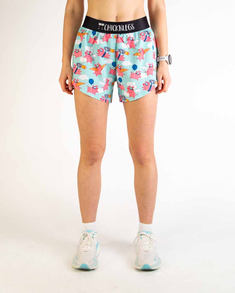 Women's Flying Pigs 4" Split Shorts