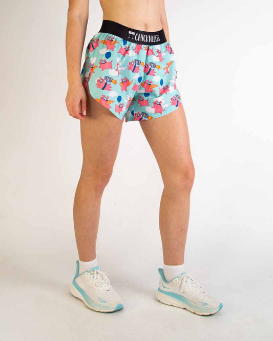 Women's Flying Pigs 4" Split Shorts