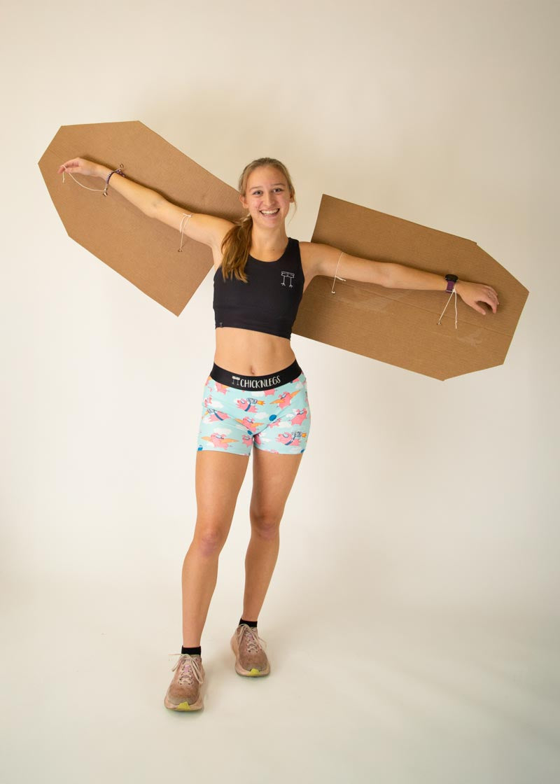 Women's Flying Pigs 3" Compression Shorts